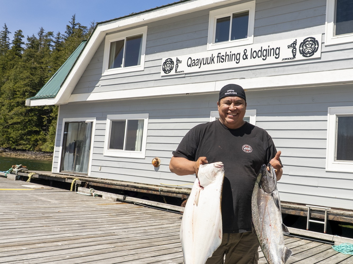 Fishing and lodge photo from Qaayuuk on Kyuquot Sound